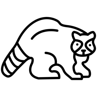 Rakun simgesi vektör çizimi