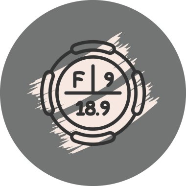 Sayılar ve sembollerden oluşan dairesel logo