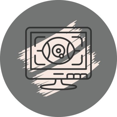 Retinal Tarama Web simgesi vektör çizimi