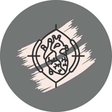 Hedef tasarımı ile biçimlendirilmiş kalp grafiği