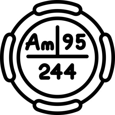 Atomik sayı ve kütle gösteren dairesel sembol