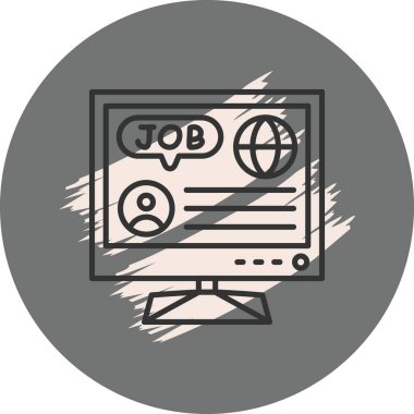 Görev arama bilgisini gösteren bilgisayar ekranı