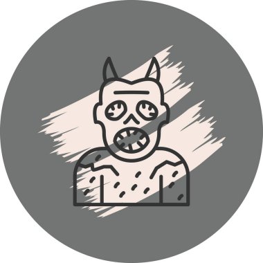 Canavar ağ simgesi vektör illüstrasyonu