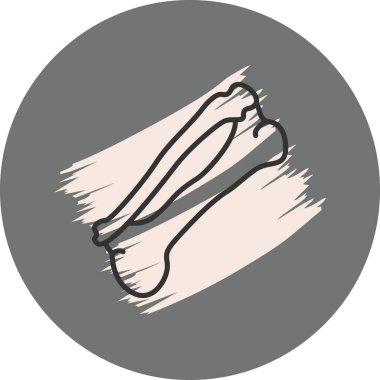 Basit bir sosisli sandviç çizimi.