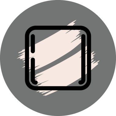 Yumuşak arkaplan rengine sahip basit kare şekil