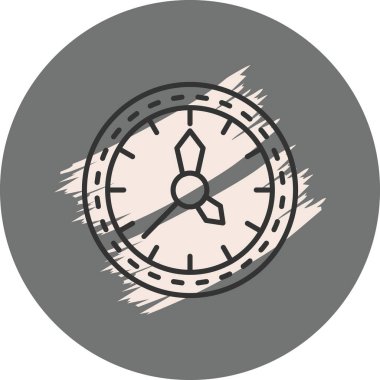 Dairesel çizgili basit saat tasarımı