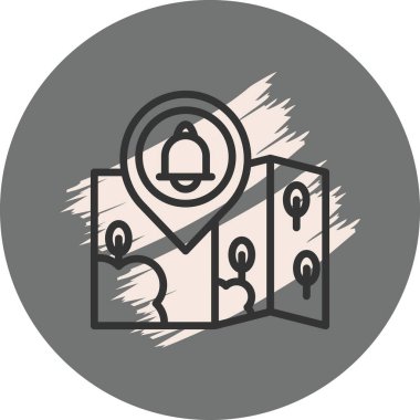 Konum kodu ve ziline sahip simgeyi haritala