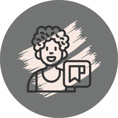 Gülümseyen kişi bayrak simgesi tutuyor