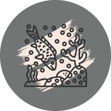 Snapper balık simgesinin vektör illüstrasyonu