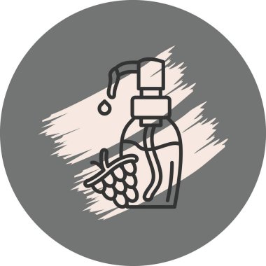 Pompalı ve üzümlü bir şişe