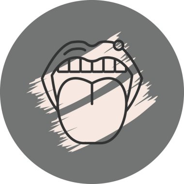 Ağız ve dilin basit çizimi