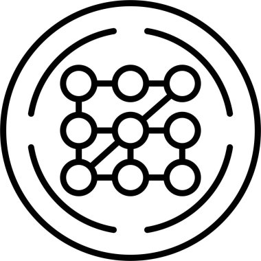Birbirine bağlı dairelerle soyut geometrik desen