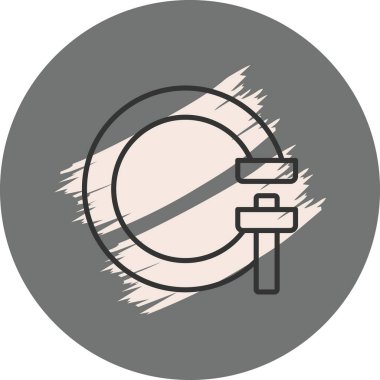 İngiliz anahtarı simgesinin basit grafik tasarımı