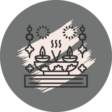 Çiçekli ve dumanlı dekoratif mumlar.