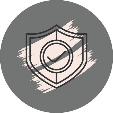 Arkaplanda işaretli kalkan simgesi