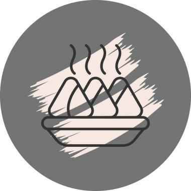 Samosa web simgesi, vektör illüstrasyonu