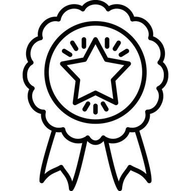 Yıldız sembolü içeren basit bir rozet tasarımı