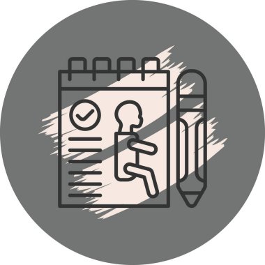 Çocuk oturma ve kalemi gösteren takvim sayfası