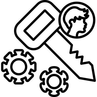 Dişliler ve profil siluet tasarımlı anahtar