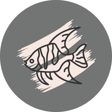 Melek Balık web simgesi vektör illüstrasyonu