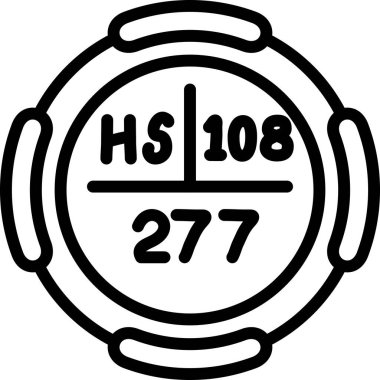 Hassium web simgesi vektör illüstrasyonu