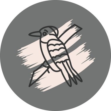 Beyaz boğazlı Kingfisher simgesi vektör illüstrasyon tasarımı