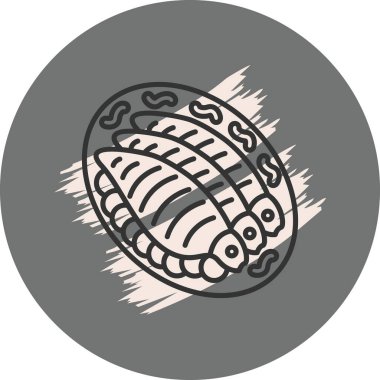 Kabuğun basit çizgi çizimi