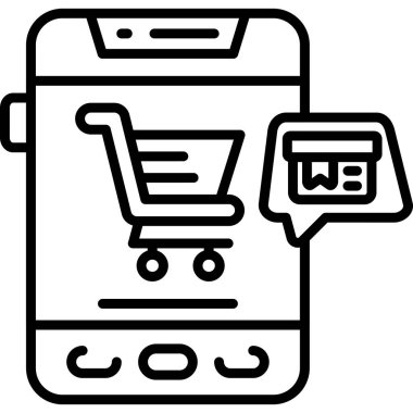 Alışveriş arabası simgesini gösteren cep telefonu