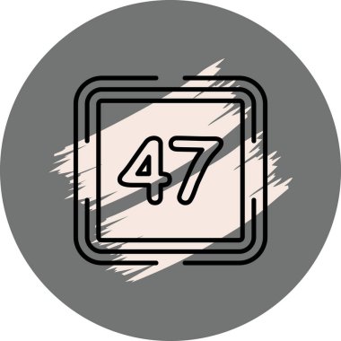 Kırk yedi web simgesi vektör illüstrasyonu