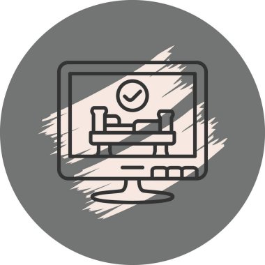 Bilgisayar ekranı saat ve yatak görüntüleme