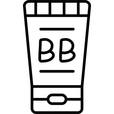 Basit siyah çizgili Bb krem tüpü