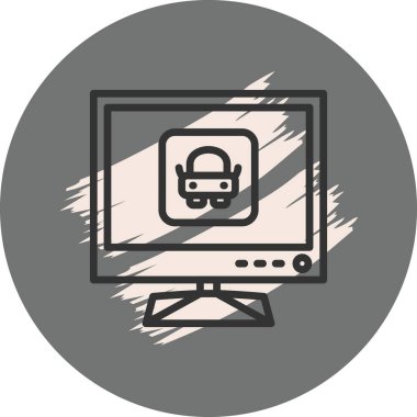 Güvenlik kilidi simgesini gösteren bilgisayar monitörü