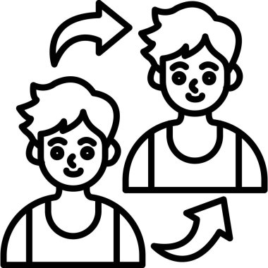 İki çocuk oklarla fikir alışverişinde bulunuyor.