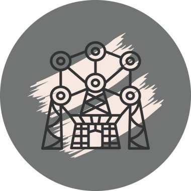 Bağlı düğümlere sahip güç iletim kulesi