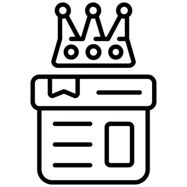 Taç sembolüyle süslenmiş bir kutu.