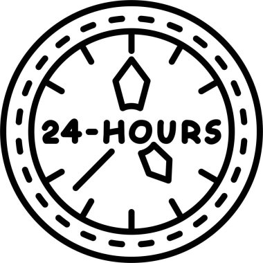 Saat 24 saat biçimini gösterir