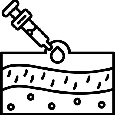Şırınga cilt yüzeyine sıvı enjekte ediyor