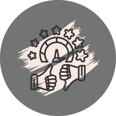 Simge vektör illüstrasyon tasarımını gözden geçir