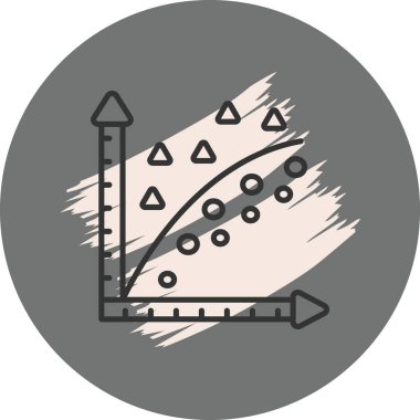 Veri noktalarını ve eğilim çizgisini gösteren grafik