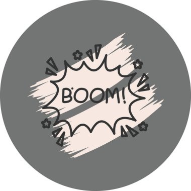 Comic style boom konuşma kabarcığı grafik tasarımı