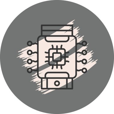 Smartwatch ağ simgesi vektör çizimi  