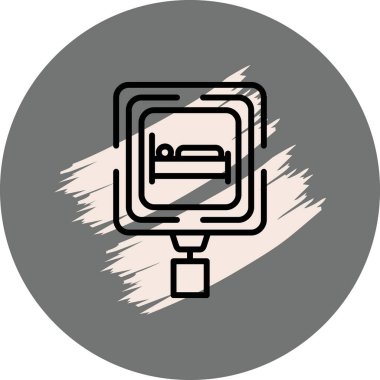 Konaklama web simgesi vektör çizimi