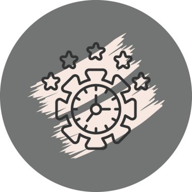 zaman yönetimi web simgesi, vektör illüstrasyonu          