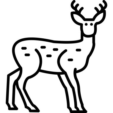 Geyik simgesi vektör illüstrasyon tasarımı