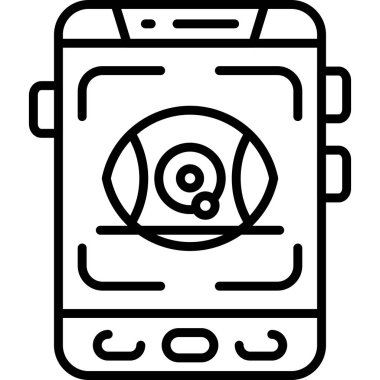 Retinal Tarama Web simgesi vektör çizimi