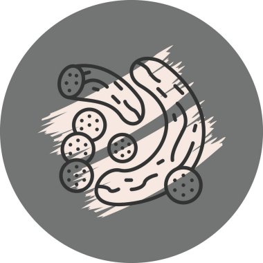 Bakteri ve mikroorganizmaların soyut çizimi