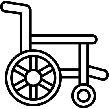 Tekerlekli sandalye web simgesinin vektör çizimi