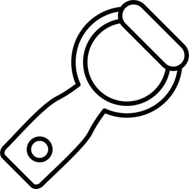 Şişe açacağının basit siyah çizgisi