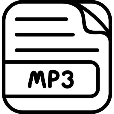 Müzik notası sembollü Mp3 dosya simgesi
