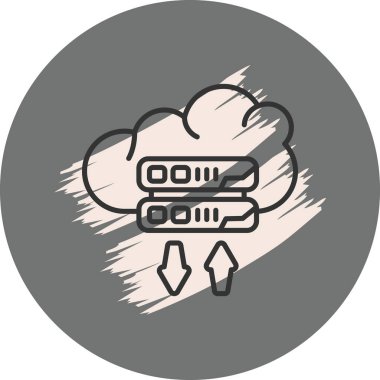 Modern sunucu simgesinin vektör illüstrasyonu